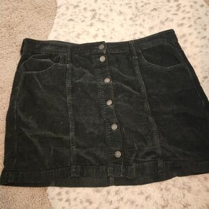 American Eagle Outfitters Forest Corduroy Mini Skirt